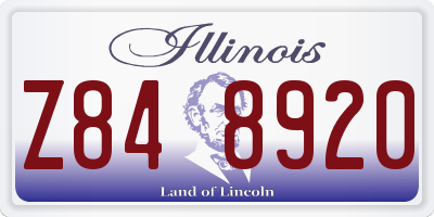 IL license plate Z848920