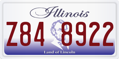 IL license plate Z848922