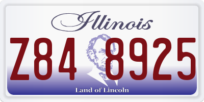 IL license plate Z848925