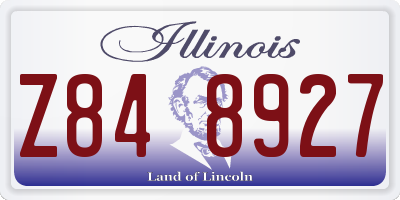 IL license plate Z848927