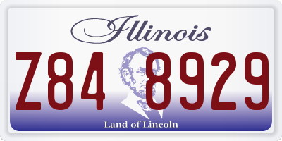 IL license plate Z848929