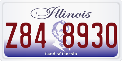 IL license plate Z848930