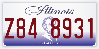 IL license plate Z848931