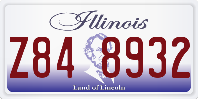IL license plate Z848932