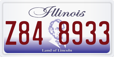 IL license plate Z848933