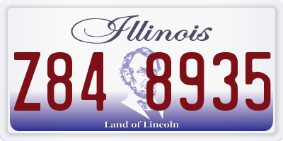 IL license plate Z848935