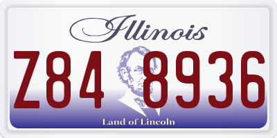 IL license plate Z848936