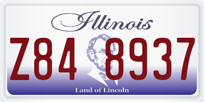 IL license plate Z848937