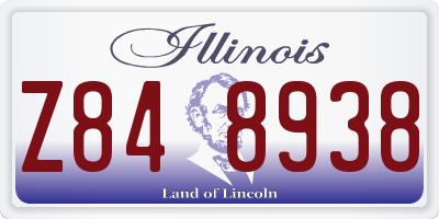 IL license plate Z848938