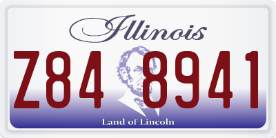 IL license plate Z848941