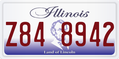 IL license plate Z848942