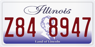 IL license plate Z848947