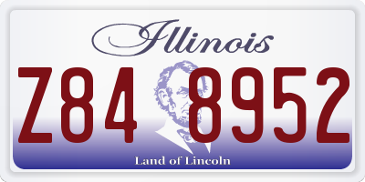 IL license plate Z848952