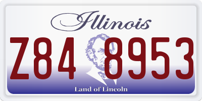 IL license plate Z848953