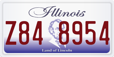 IL license plate Z848954