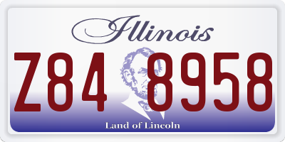 IL license plate Z848958