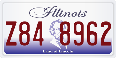 IL license plate Z848962