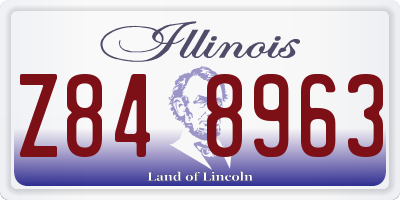 IL license plate Z848963