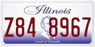 IL license plate Z848967