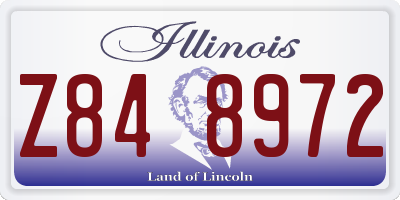 IL license plate Z848972