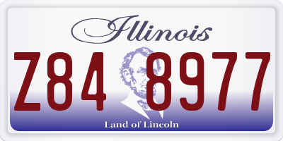 IL license plate Z848977