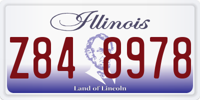 IL license plate Z848978