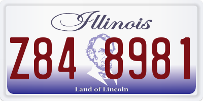 IL license plate Z848981