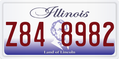 IL license plate Z848982