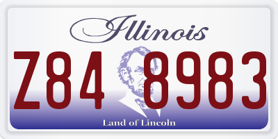 IL license plate Z848983