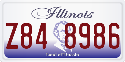 IL license plate Z848986