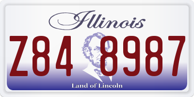 IL license plate Z848987