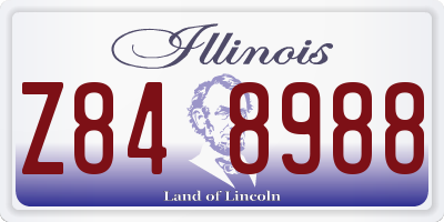 IL license plate Z848988
