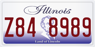 IL license plate Z848989