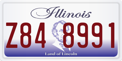 IL license plate Z848991
