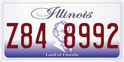 IL license plate Z848992