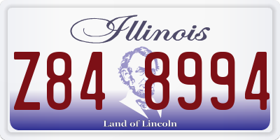 IL license plate Z848994