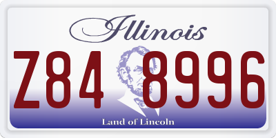 IL license plate Z848996