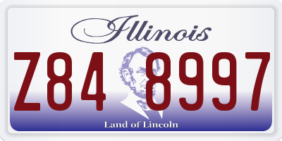 IL license plate Z848997