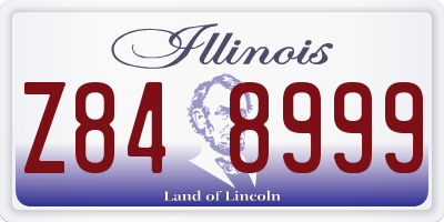 IL license plate Z848999