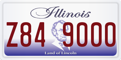 IL license plate Z849000