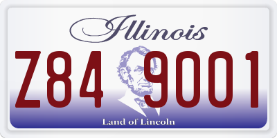 IL license plate Z849001