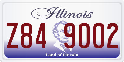 IL license plate Z849002