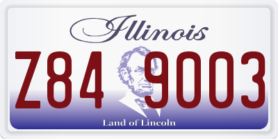 IL license plate Z849003