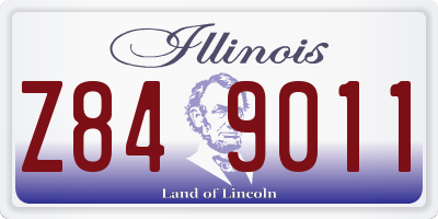 IL license plate Z849011