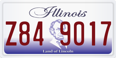 IL license plate Z849017