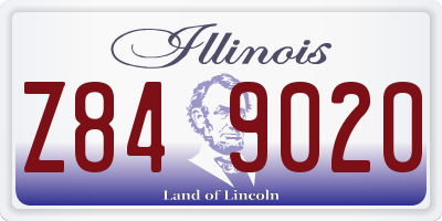 IL license plate Z849020