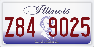 IL license plate Z849025