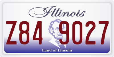 IL license plate Z849027