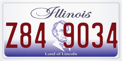 IL license plate Z849034