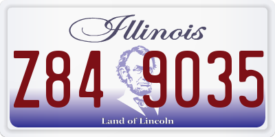 IL license plate Z849035